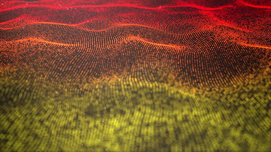点阵波浪摄影照片_3D 渲染数字抽象纹理背景波浪形式。