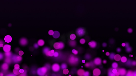 紫色发光的散景，浅景深，现代计算机生成的背景，3D 渲染
