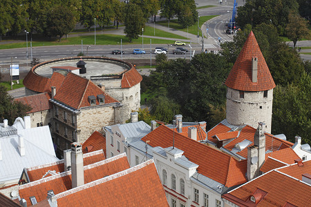 老城墙和塔楼，塔林，爱沙尼亚
