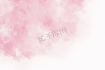 抽象粉红色水彩与云纹理背景