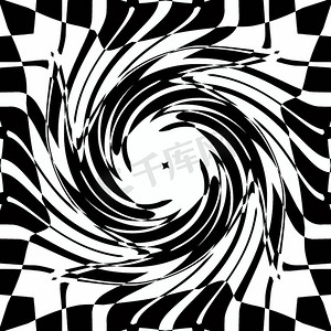 抽象螺旋摄影照片_黑白抽象螺旋