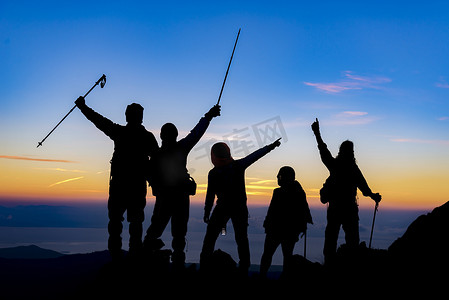 登山者、探险和团队的成功
