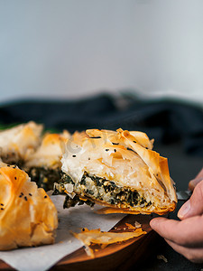 纯素 Spanakopita 菠菜派