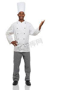 黑人厨师摄影照片_可口的。
