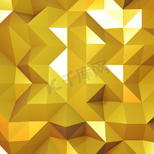 抽象几何图案背景 金色光环 多边形背景 豪华风格 渐变背景 3D渲染