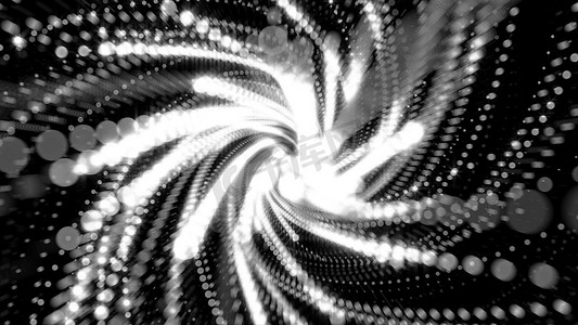 与银螺旋粒子的抽象背景