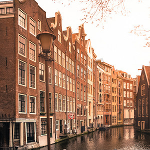 阿姆斯特丹的街道。