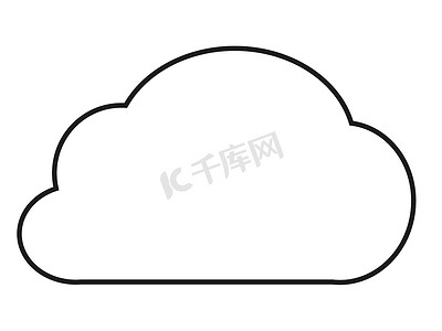 天气app摄影照片_白色背景上的云形图标。