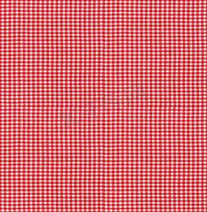 无缝平铺纹理-红色格子桌布面料