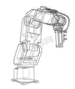 3D 轮廓机械臂。 