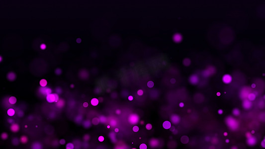 紫色发光的散景，浅景深，现代计算机生成的背景，3D 渲染