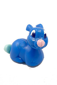 蓝色玩具兔