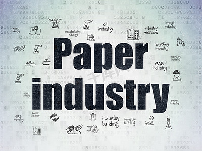 行业概念：数字数据纸背景下的造纸业