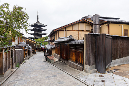 京都八坂塔和三年坂街