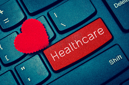 键盘上的词医疗保健。