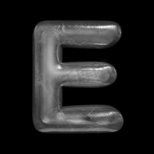 Ice letter E - Capital 3d Winter 字体 - 适用于自然、冬季或圣诞节相关主题