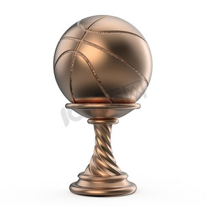 篮球3D铜奖杯