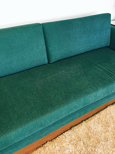 复古风格简约绿色沙发