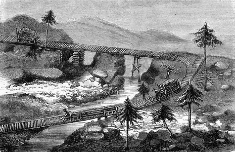 利世摄影照片_1878 年世博会水与森林馆，施利特模型，v