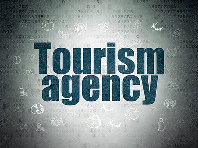 旅游局摄影照片_假期概念：数字数据纸背景的旅游局