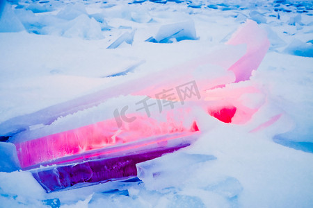 冰火元素摄影照片_红热冰的全球变暖概念