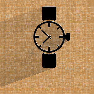 黑板元素摄影照片_手表，时钟。