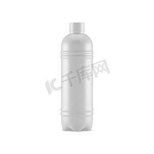 透明剪贴画摄影照片_塑料不透明水瓶，3D 插图。