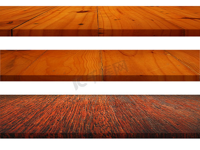 3 在白色背景上隔离的实木桌面纹理。