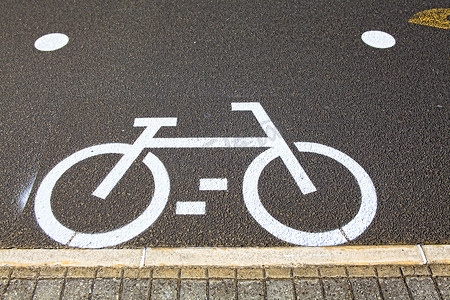 葡萄牙里斯本路上的自行车标志