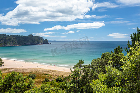 温泉海滩摄影照片_温泉海滩 新西兰 科罗曼德