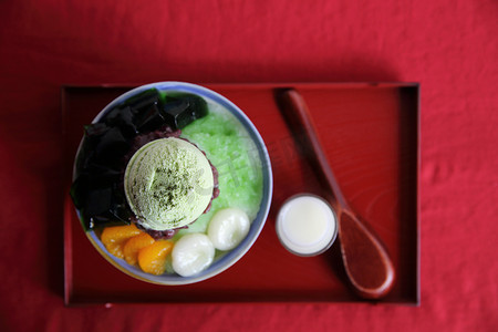 日本绿茶刨冰