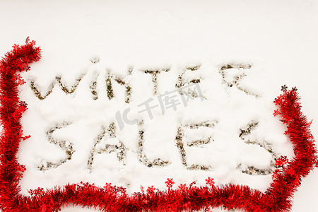 促销冬季摄影照片_写作冬季销售