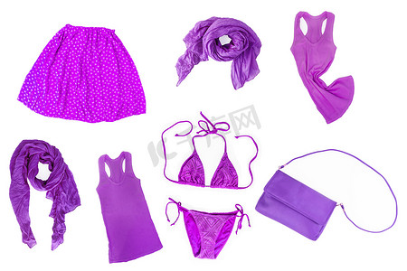 时尚紫色-丁香-粉色夏季-春季女性 cl 的拼贴画