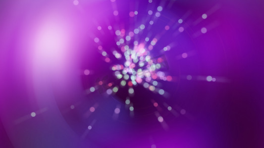 紫色亮光，闪亮的模糊点，明亮的背景，3D 渲染计算机生成的插图
