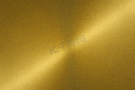 闪亮的拉丝金色金属板，抽象纹理背景
