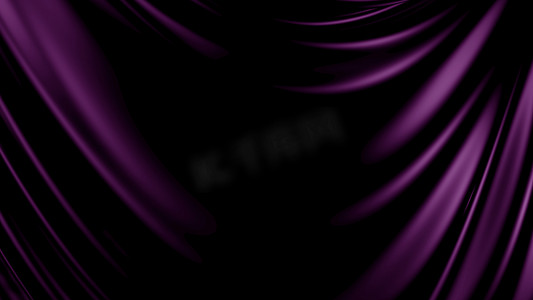 抽象紫色背景布的 3D 插图