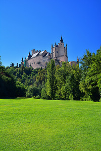 西班牙塞戈维亚城堡的风景