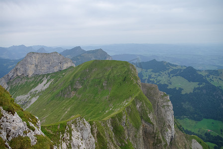 从皮拉图斯山，瑞士阿尔卑斯山，卢塞恩，中部的美丽景色