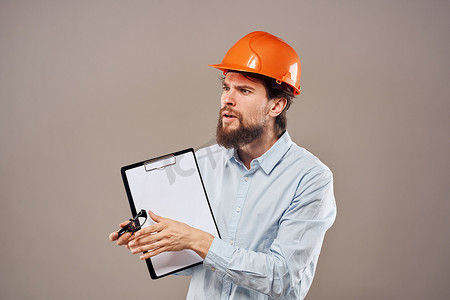 男子建造者服务工作文件官方生活方式