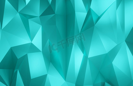抽象几何图案背景绿色多边形三角形背景带来新的流行和趋势 3d 渲染。