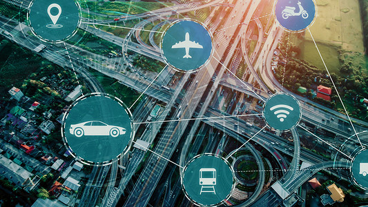 新城市道路未来汽车交通的智能交通技术概念
