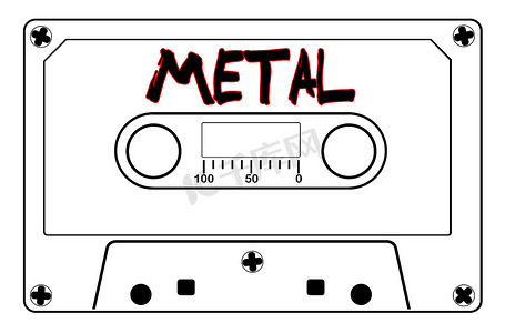 金属音乐磁带