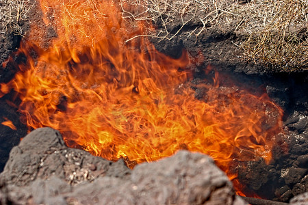 兰萨罗特岛蒂曼法亚国家公园的火山活动