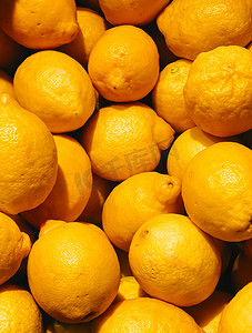 柠檬作为健康有机食品背景、农贸市场新鲜水果、饮食和农业