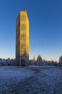 瞭望塔，Velka Destna，Orlicke 山，东波希米亚，捷克共和国