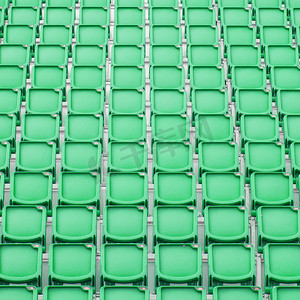 体育场的绿色座位