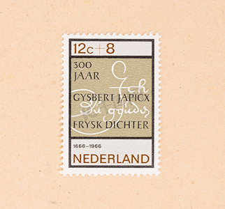 1966 年荷兰：荷兰印制的一张邮票显示