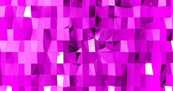 抽象几何图案背景 多边形背景 粉色紫色背景 3d 渲染