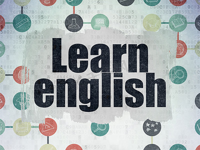 学习理念：在数字纸背景上学习英语