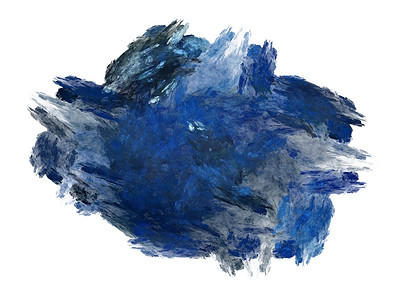 抽象分形蓝色混沌图案